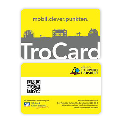 Die TroCard als Kundenkarte der Stadtwerke Troisdorf und die neuen Gutscheine